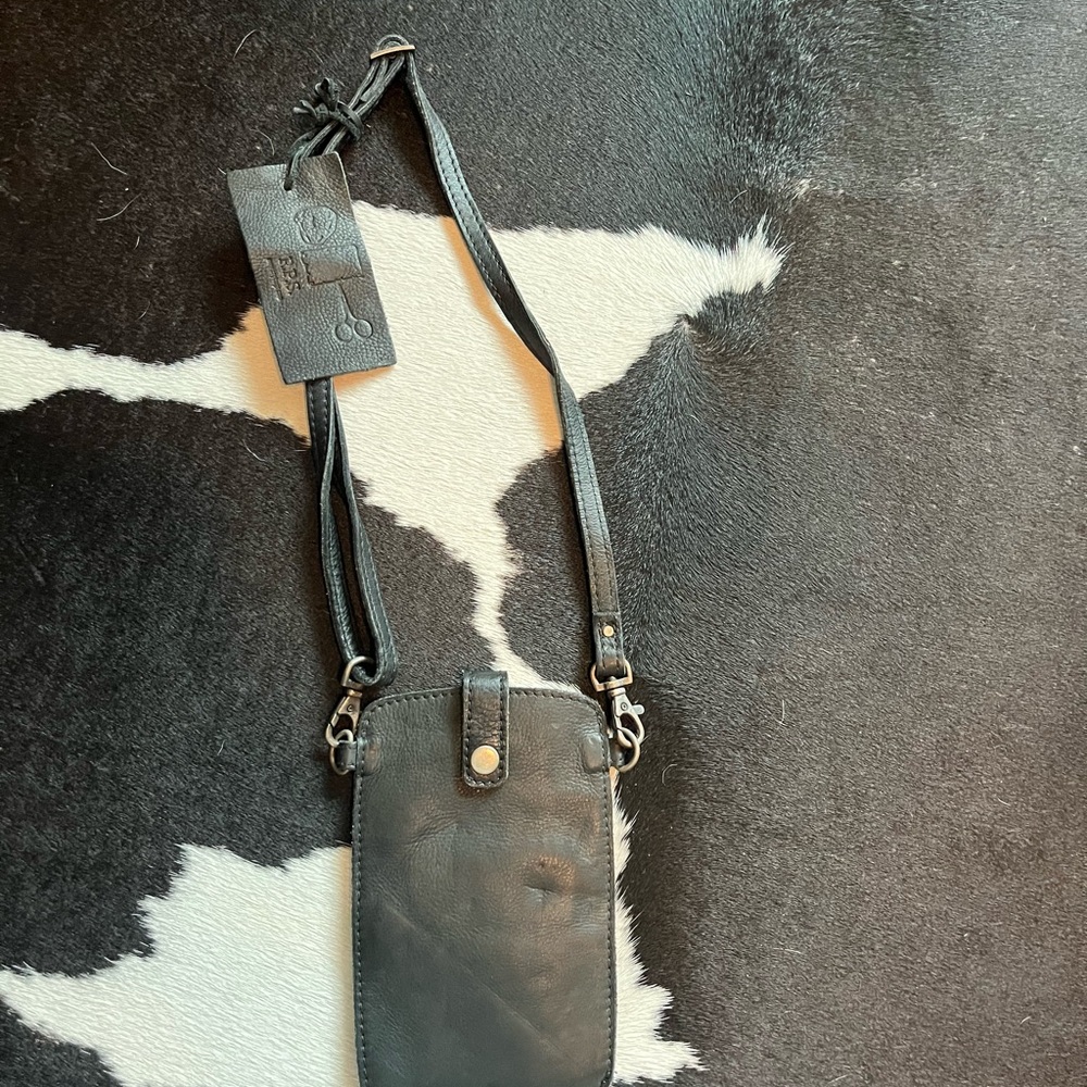 Black Leather Crossbody Bag